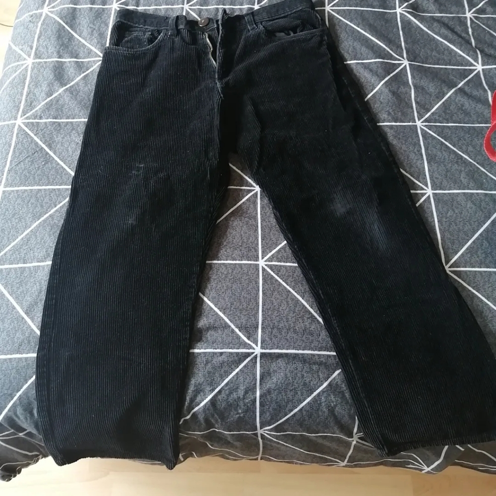 Corduroy black pants